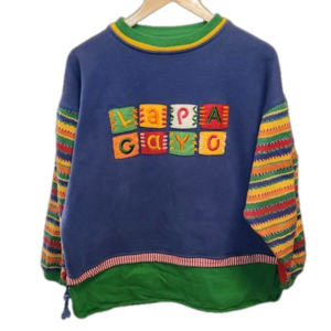 Lapagayo Holland Unisex patchwork pullover sweater vintage  sz L/XL